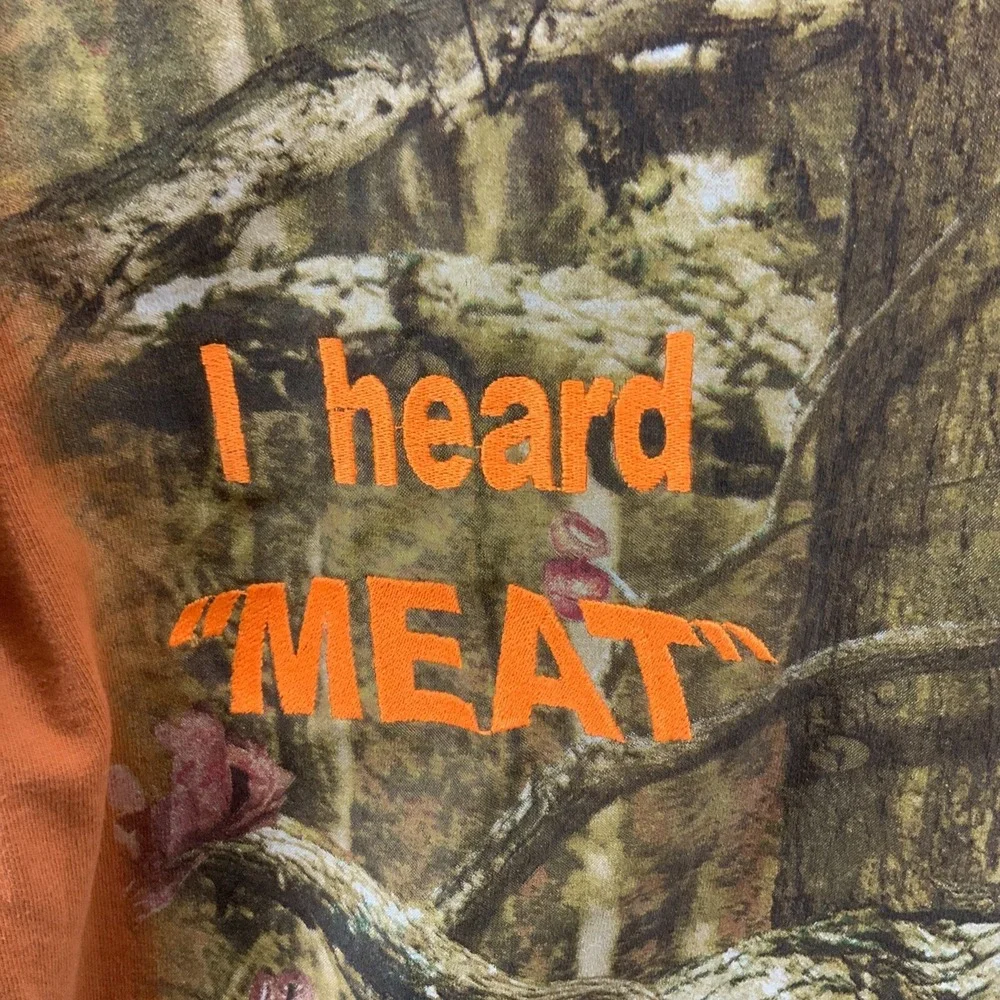 Delta T Shirt‎ Sz XL Mossy Oak Orange Camo Hunting